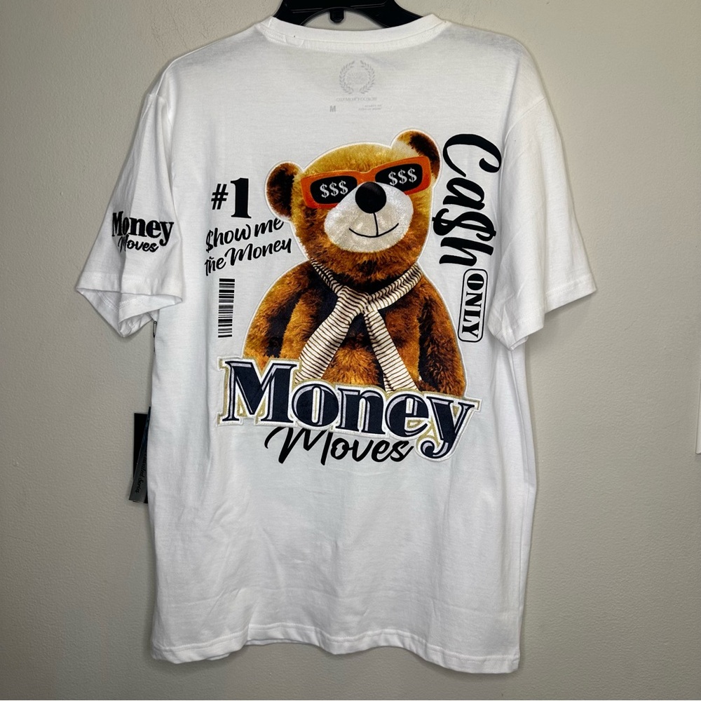 NWT CR-24 Bordo Cromato Men’s Money Moves White T-shirt Size M MSRP $78